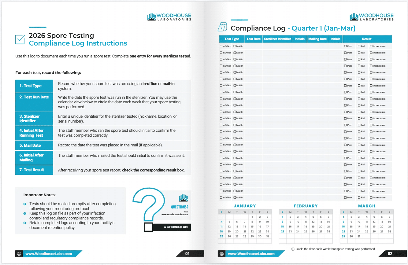 2026 Spore Testing Compliance Log - Image 2